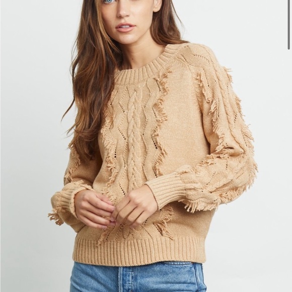 Rails Francis Fringe Sweater in Camel - Picture 1 of 12